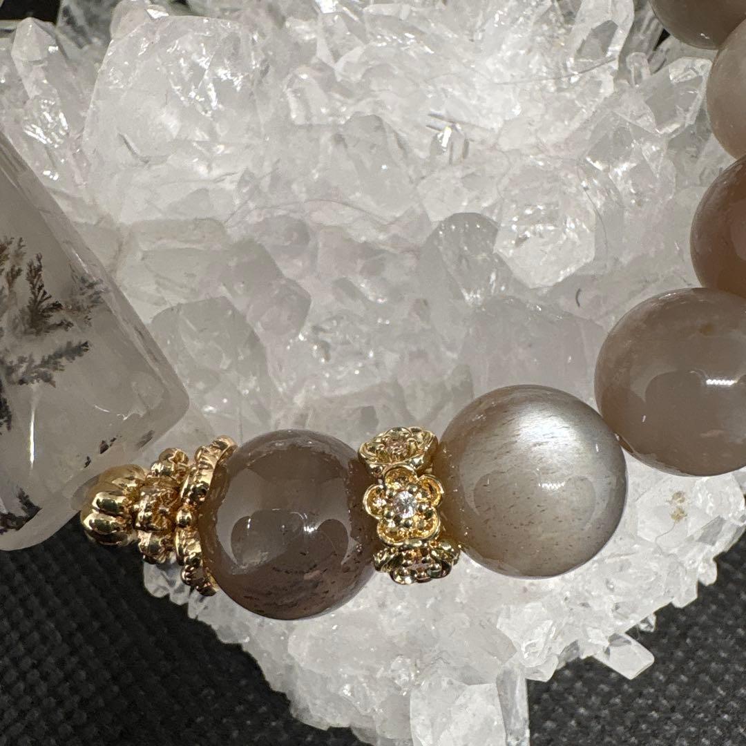 ＊くまこ様お取置き2/24＊デンドリックインクォーツ　ブラウンムーンストーン