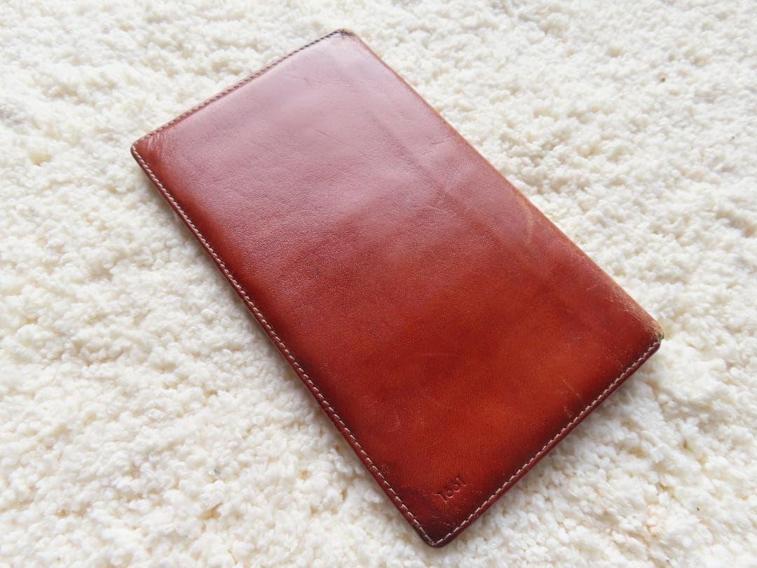 知る人ぞ知る「ゴールファイル」の革財布　ブラウンレザーアイテム 7631刻印