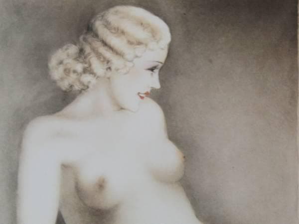 ルイ・イカール限定版・アールデコ/モデル、希少な額装用画集より、新品高級額装付