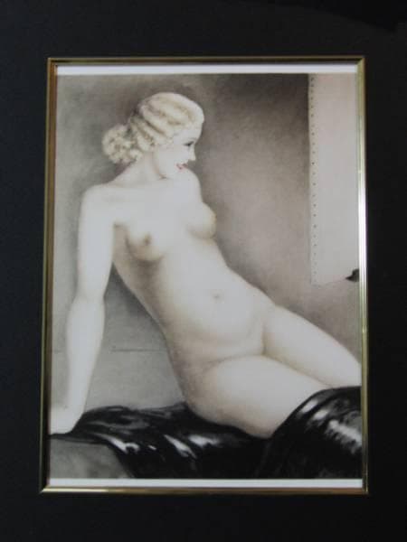 ルイ・イカール限定版・アールデコ/モデル、希少な額装用画集より、新品高級額装付