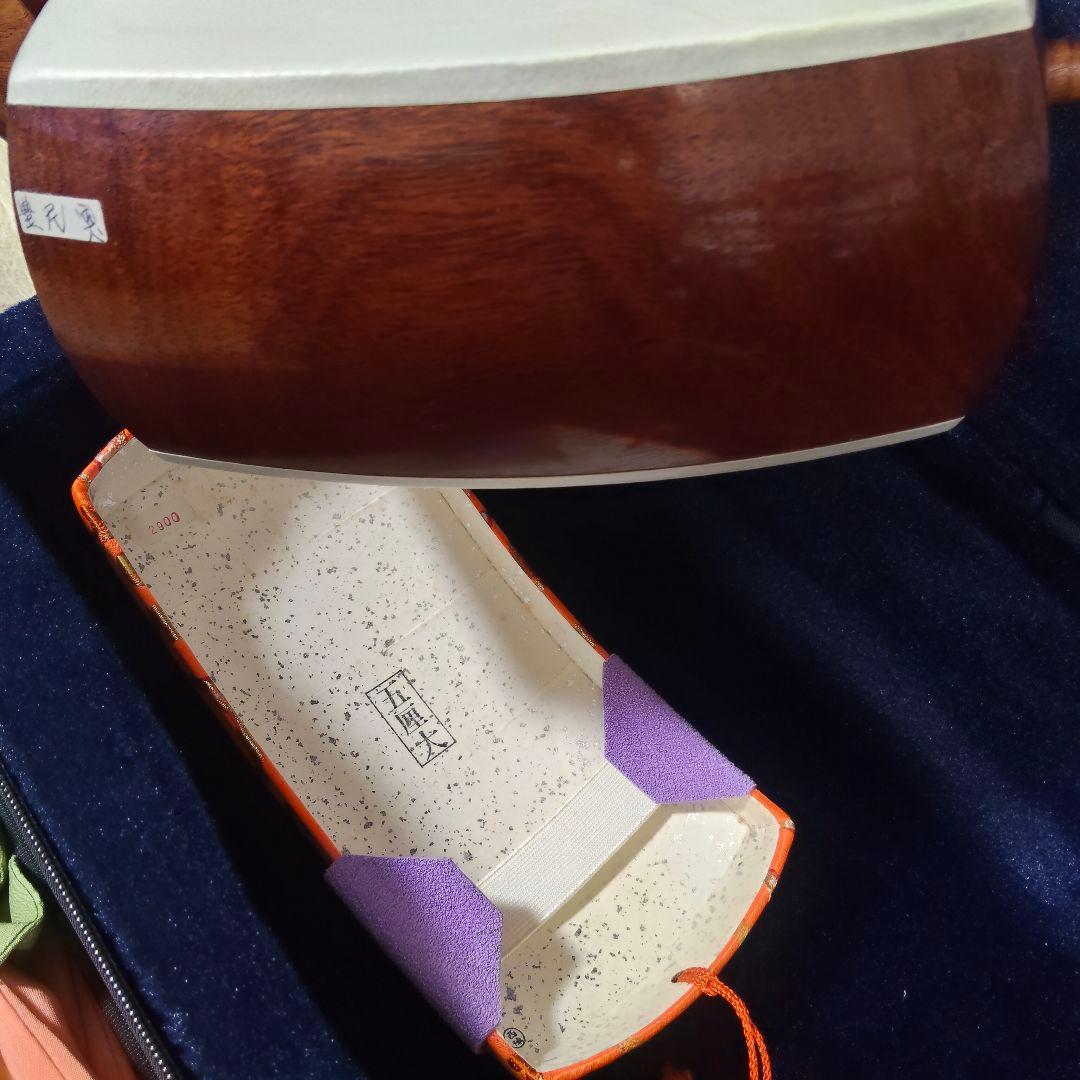 ​【極上品】三味線 中棹 紅木 東さわり トチ 棹径28mm 地唄 津軽撥付