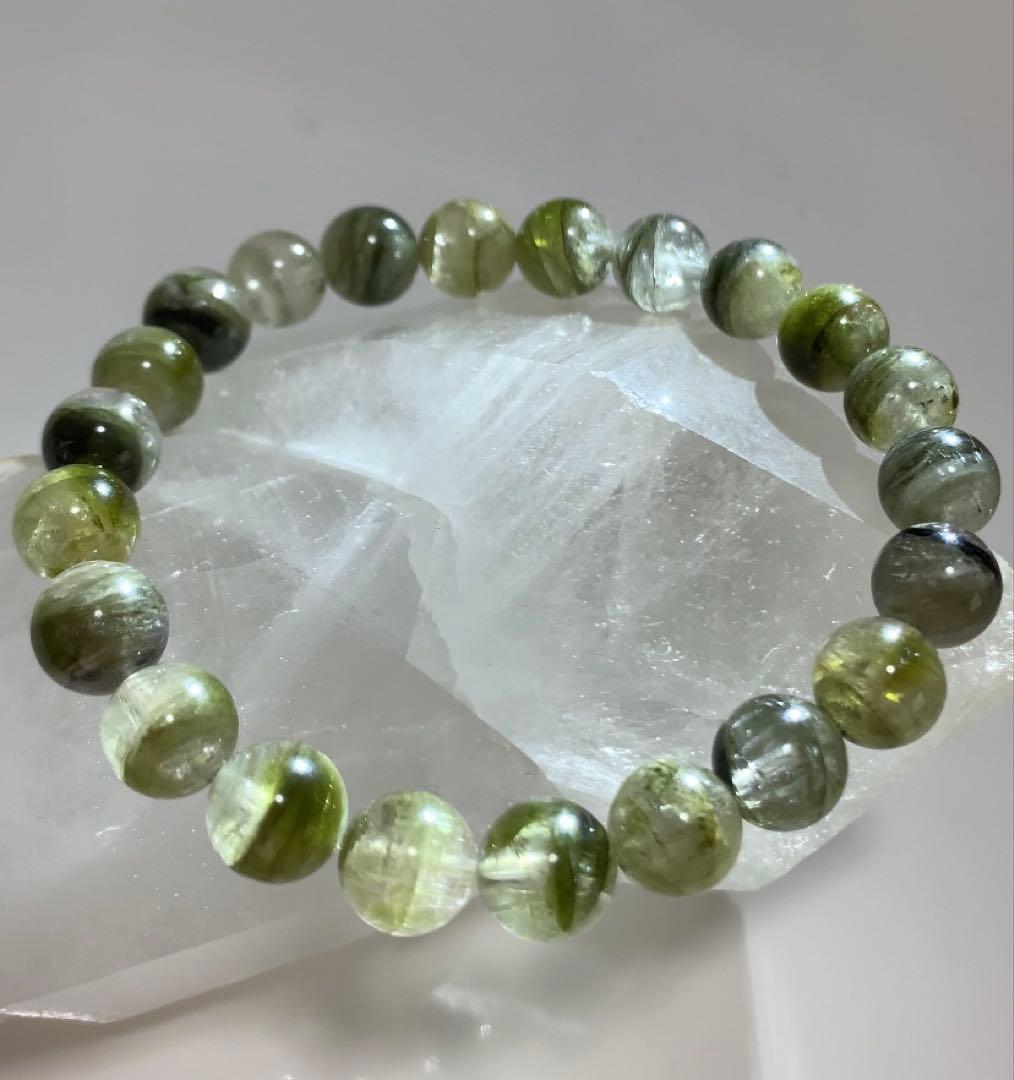 ★高品質★ グリーントルマリンシリカ　ブレスレット