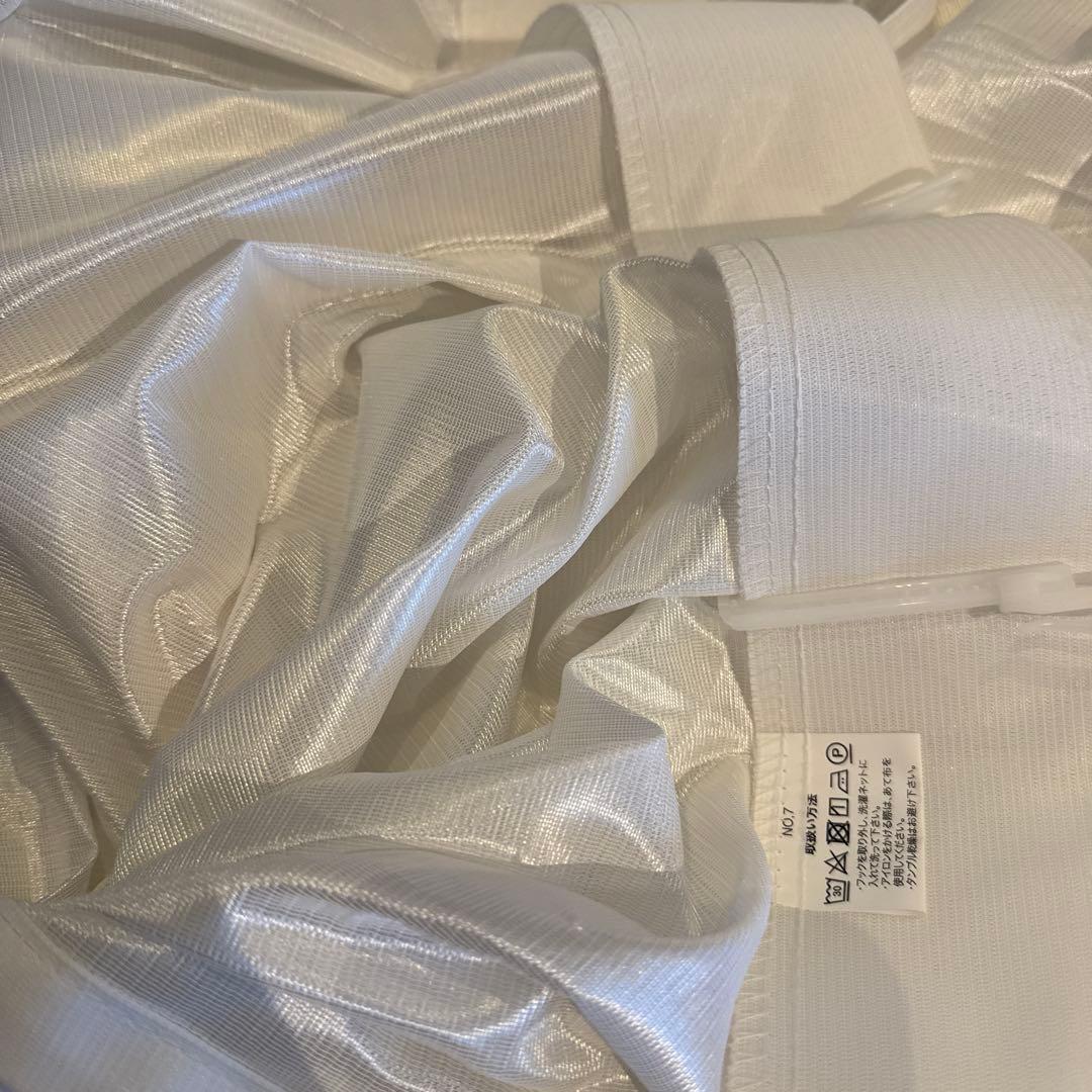 【東京インテリア購入】グレー ホワイトレース カーテン ドレープカーテン　セット