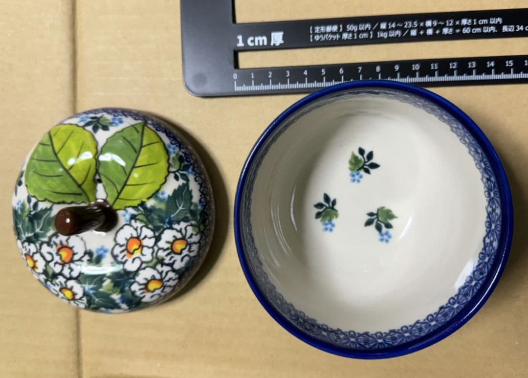 お値下げ♡未使用　ポーリッシュポタリー　カリヒりんごポットUNIKAT