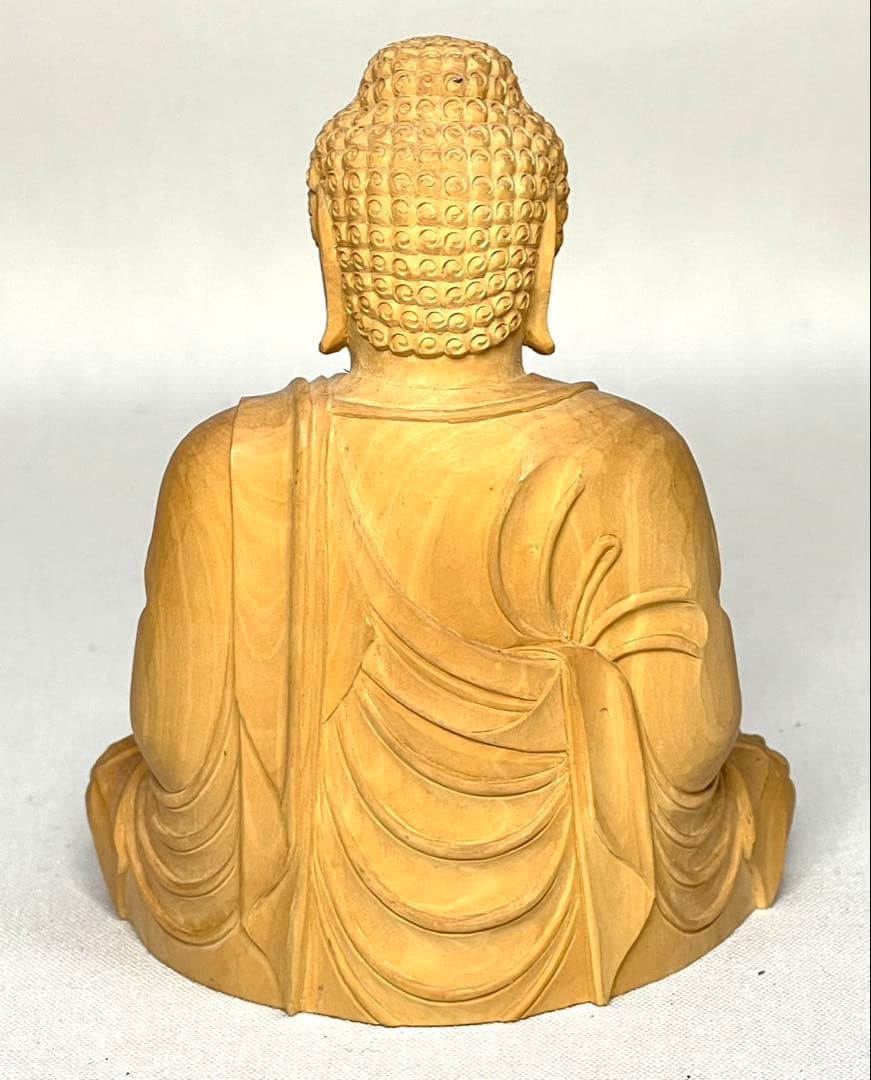 釈迦如来座像　木彫仏像　仏教美術