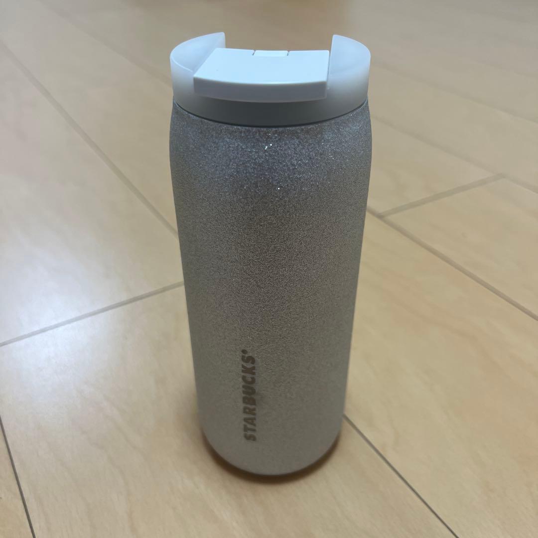 STARBUCKS カンシェイプステンレスボトル シルバー グリッター