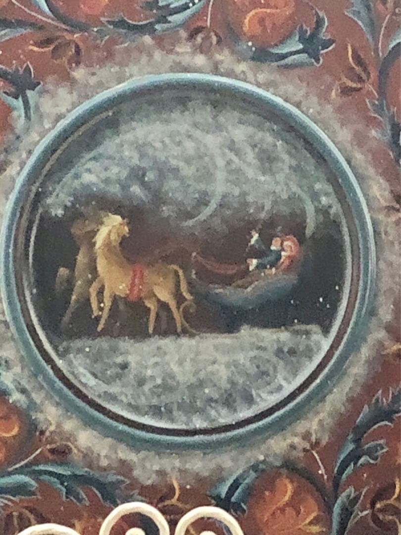 トールペイント　ハンドメイド　ソリ　冬