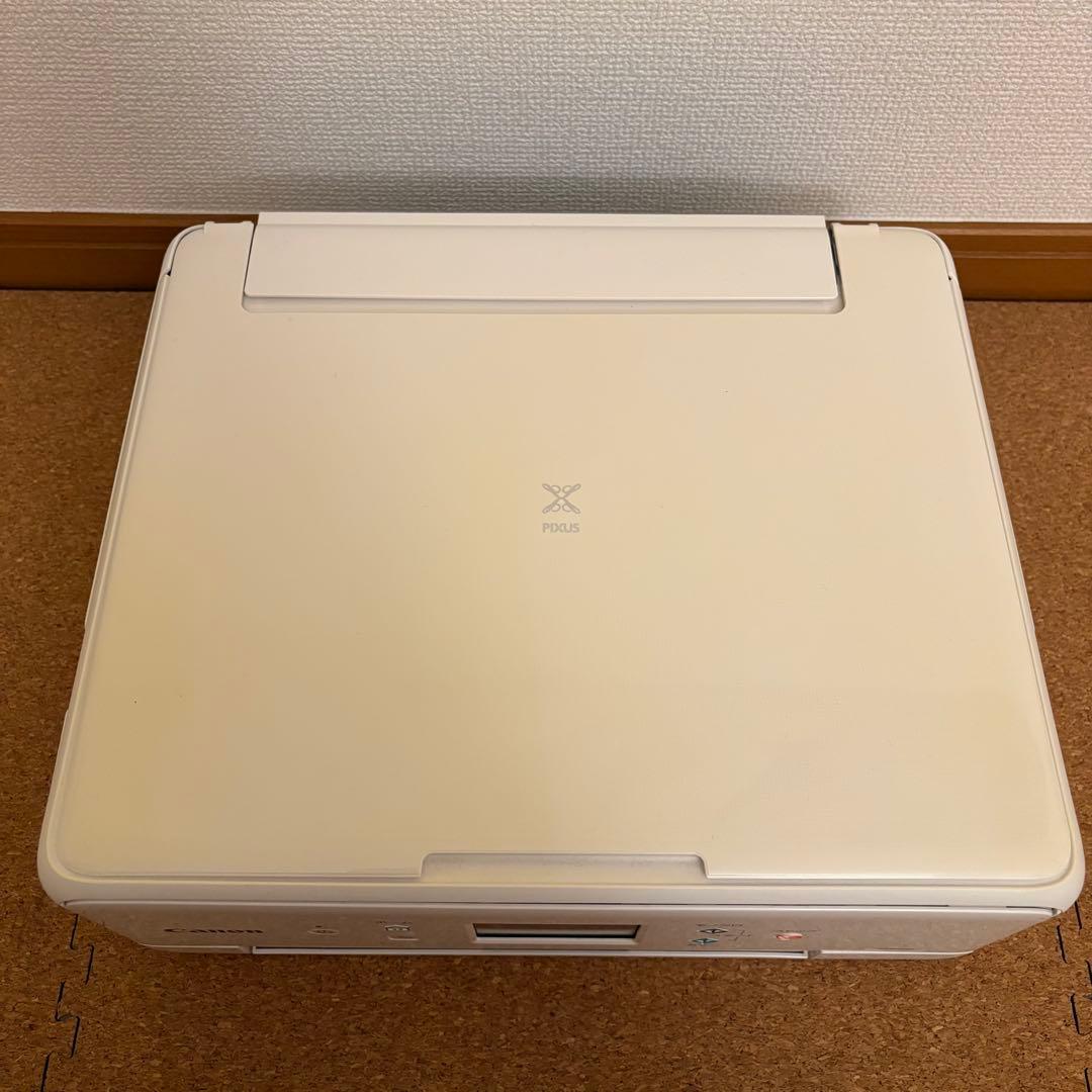 【良品】Canon プリンター 本体 TS6230 ホワイト 新品インク5色付属