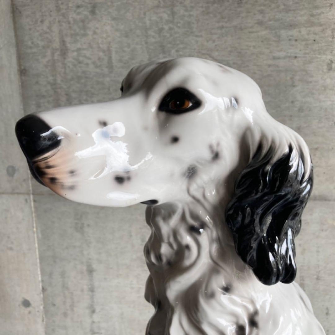 イタリア製 ダルメシアン 犬 dog 陶器 大型 置物 オブジェ インテリア