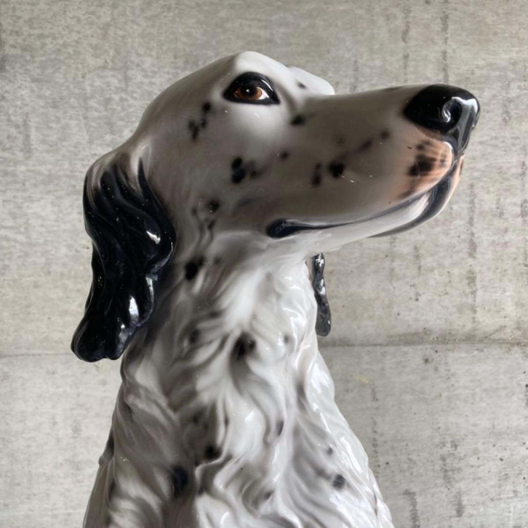 イタリア製 ダルメシアン 犬 dog 陶器 大型 置物 オブジェ インテリア