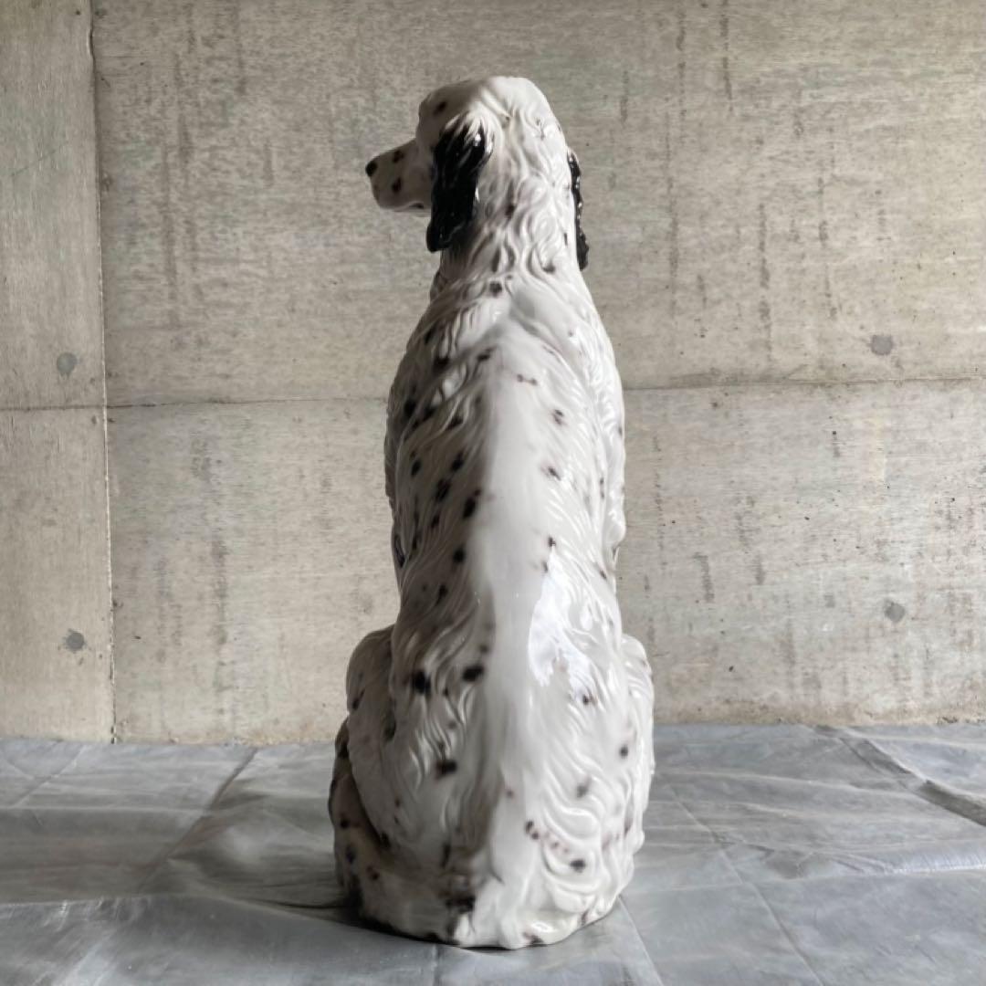イタリア製 ダルメシアン 犬 dog 陶器 大型 置物 オブジェ インテリア