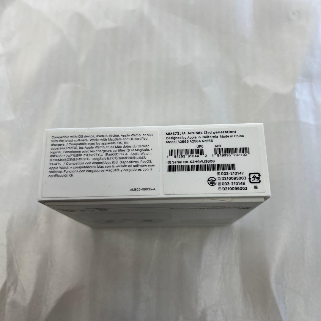 Apple AirPods3 第3世代　動作確認済み