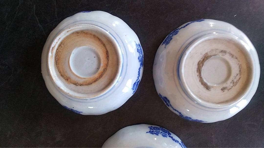 なます皿 印判 染付 向付 そば猪口 瀬戸 アンティーク 煎茶器 古伊万里