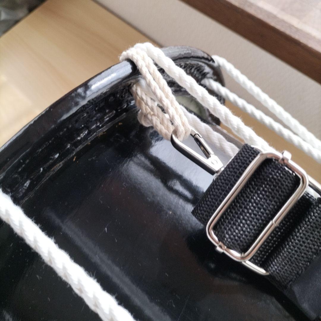 担ぎ太鼓　締太鼓　和太鼓 　天然皮革　ストラップ付き　中古品