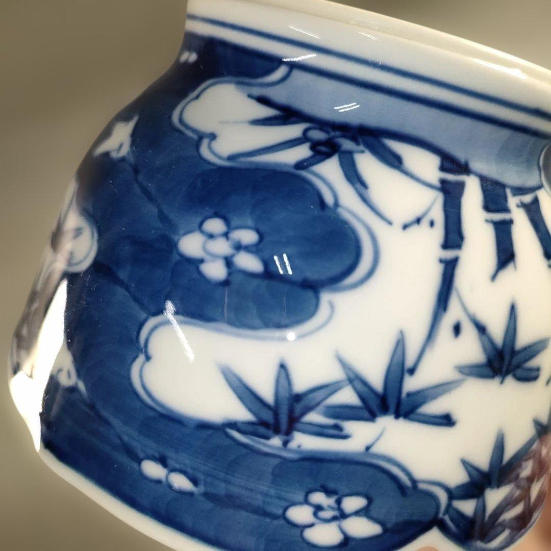 A1396-4/有田焼/祥瑞意花草文小鉢10客/共箱/飾鉢/盛鉢/向付/懐石道具