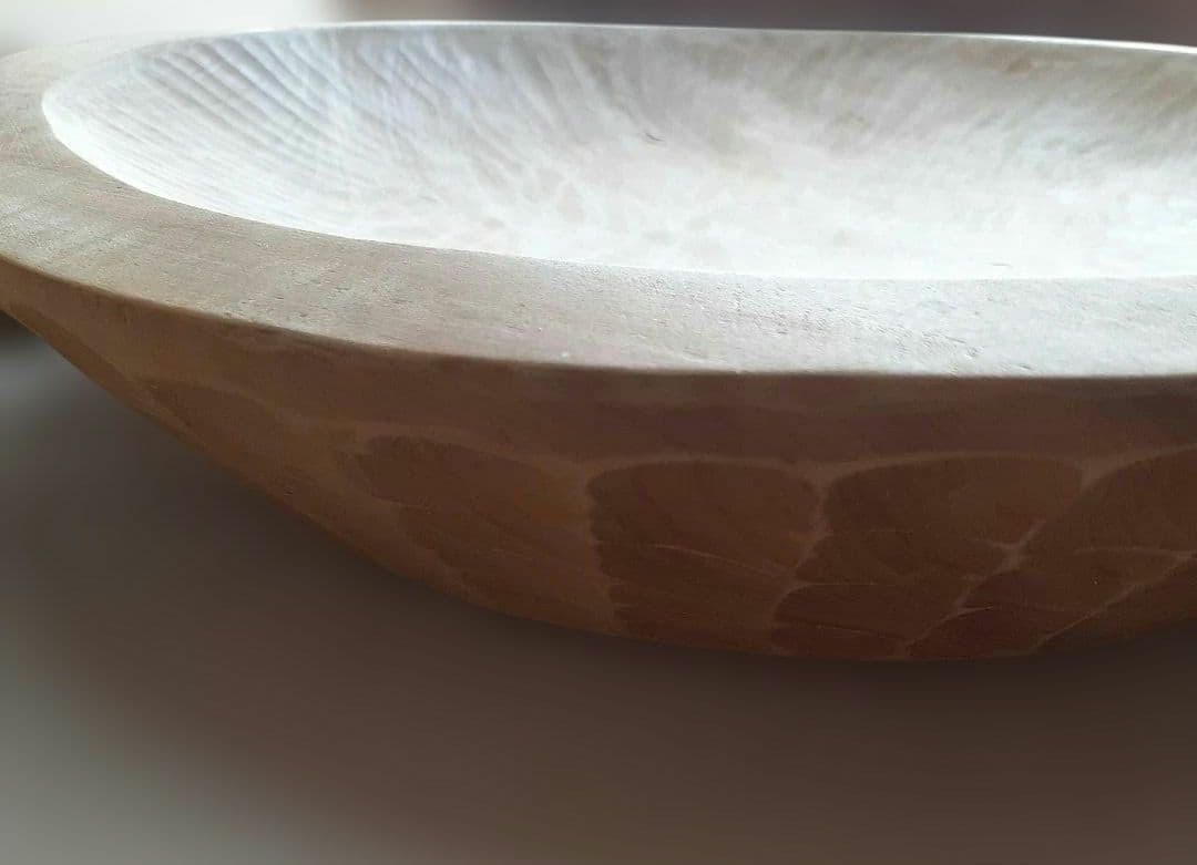 木製深皿 直径約30cm　秋山郷　義春作　5枚セット