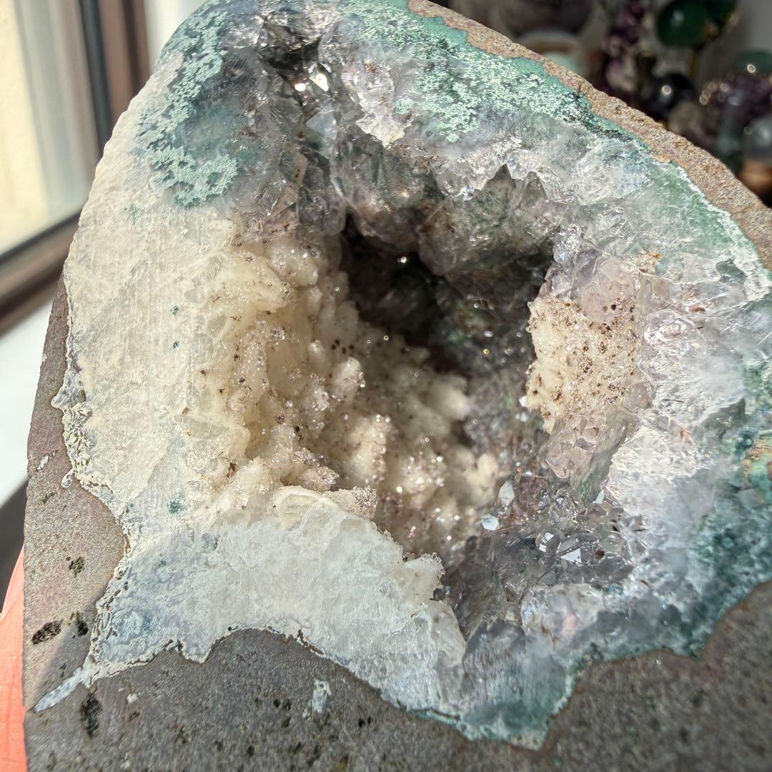 天然石アメジストドーム　置物NO.032301