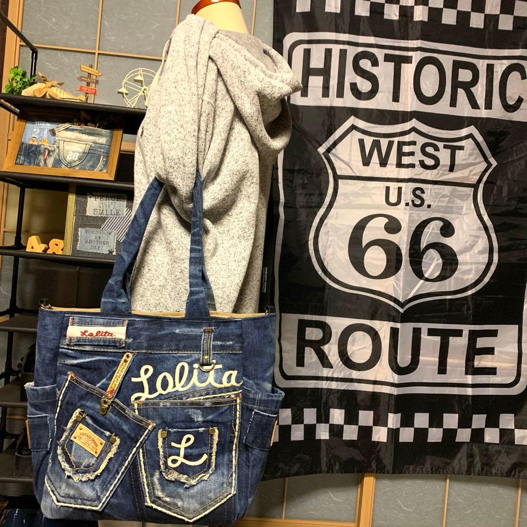 デニムリメイク オールデニムトートバッグ