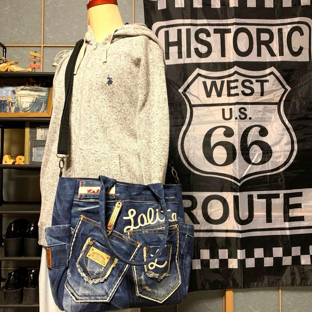 デニムリメイク オールデニムトートバッグ