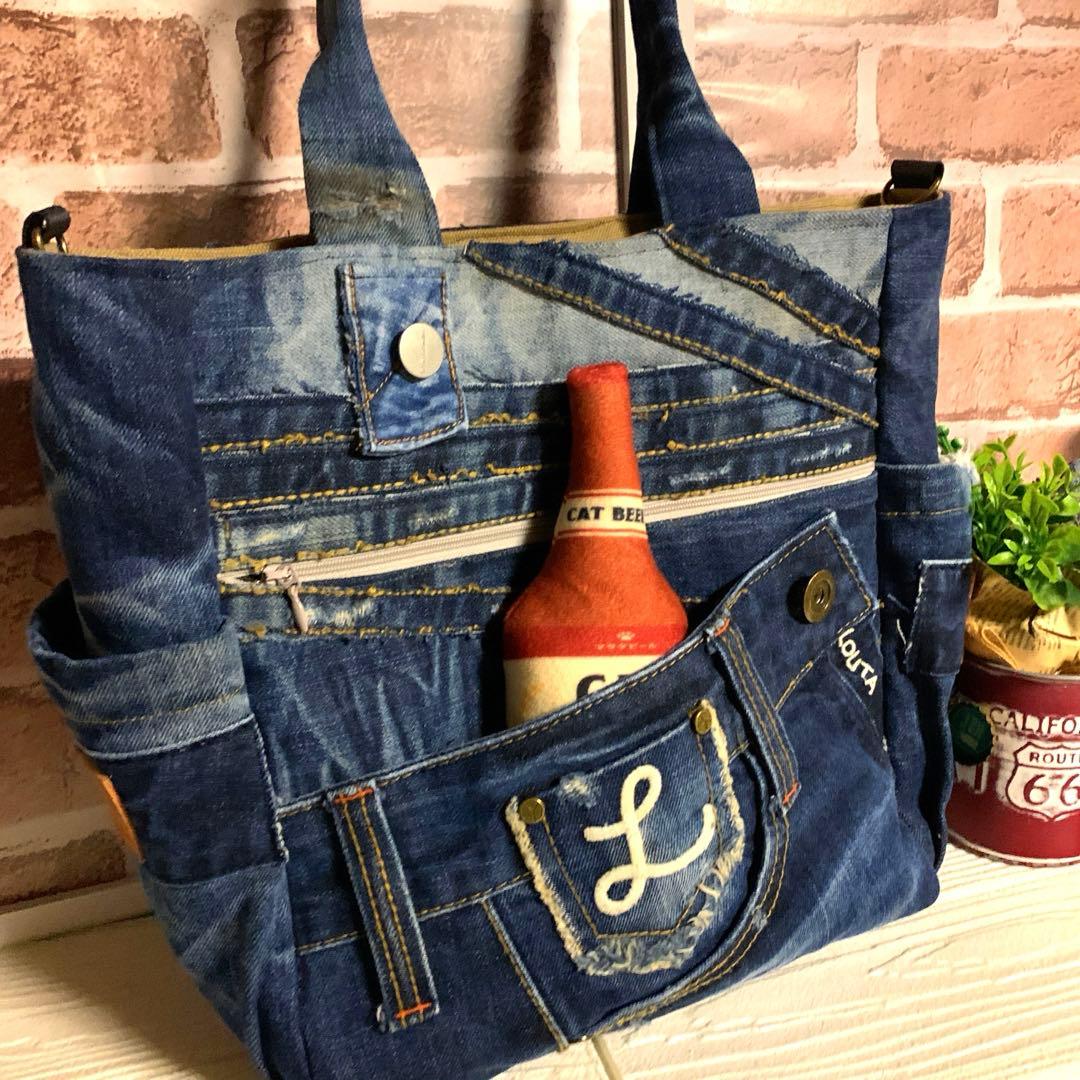 デニムリメイク オールデニムトートバッグ