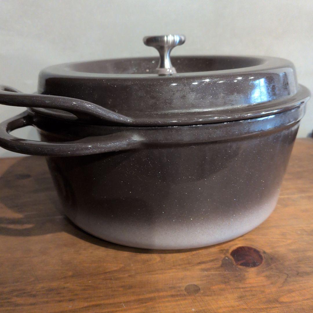 【USED】バーミキュラ オーブンポット1 22cm パールブラウン 箱付き