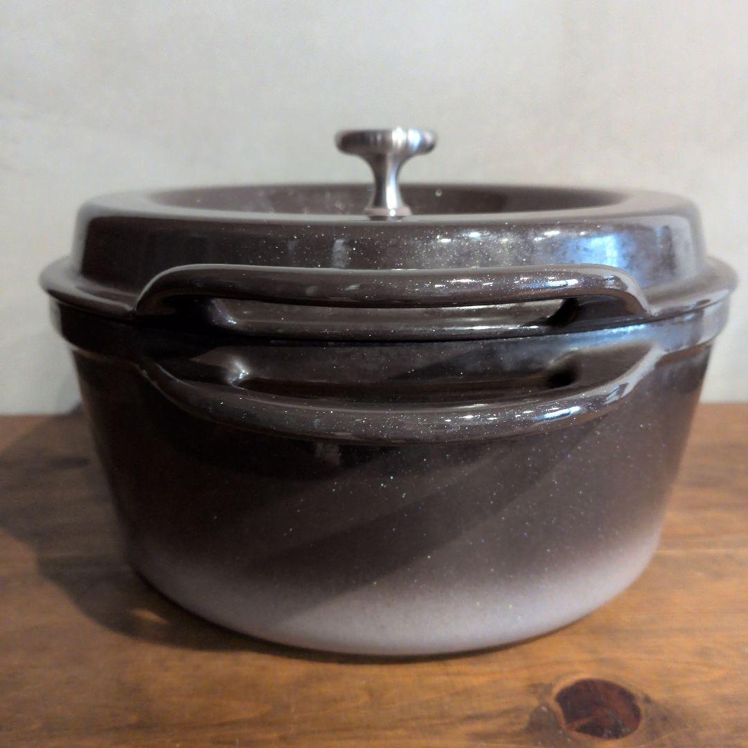 【USED】バーミキュラ オーブンポット1 22cm パールブラウン 箱付き