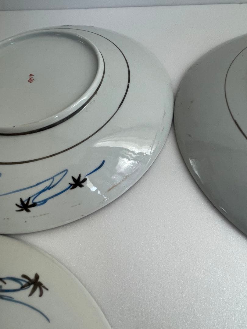 ②明治時代 九谷焼 人物図八寸皿 十客　お皿/大皿/中皿/アンティーク皿