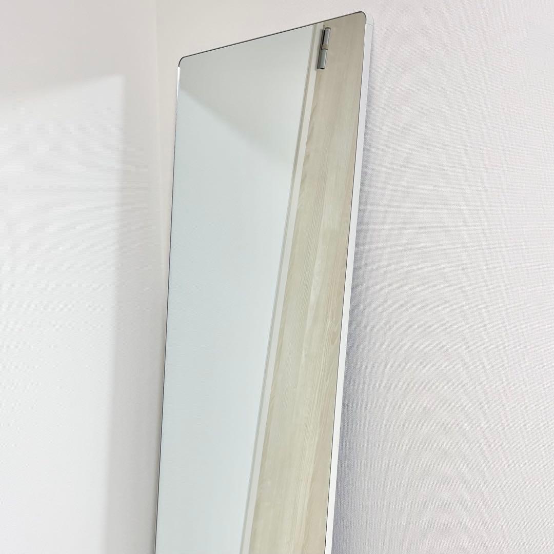 スタンドミラー 幅50cm 3way設置方法あり ホワイト