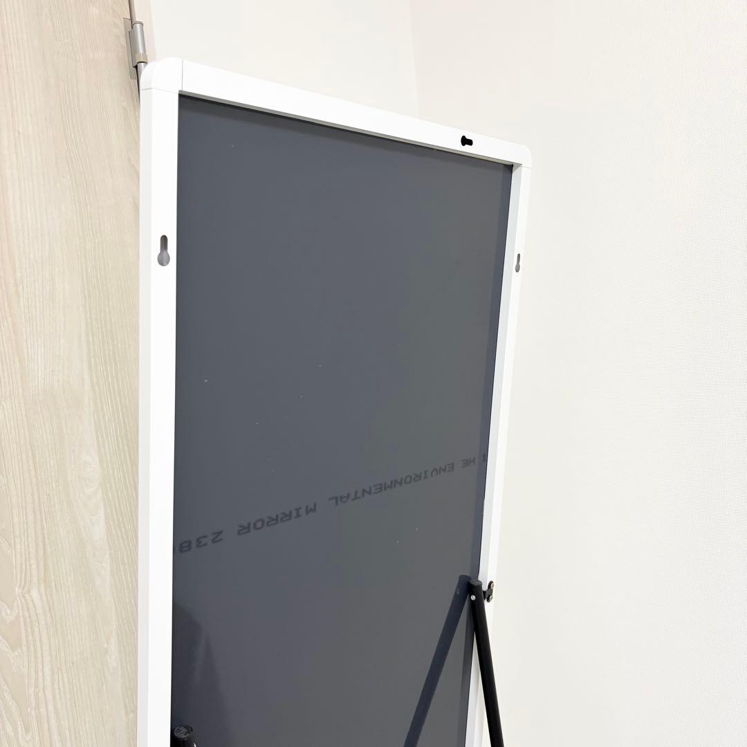 スタンドミラー 幅50cm 3way設置方法あり ホワイト