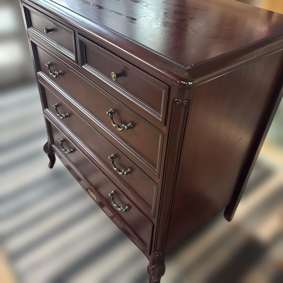 東海家具クラシックスタイル猫脚チェスト4段