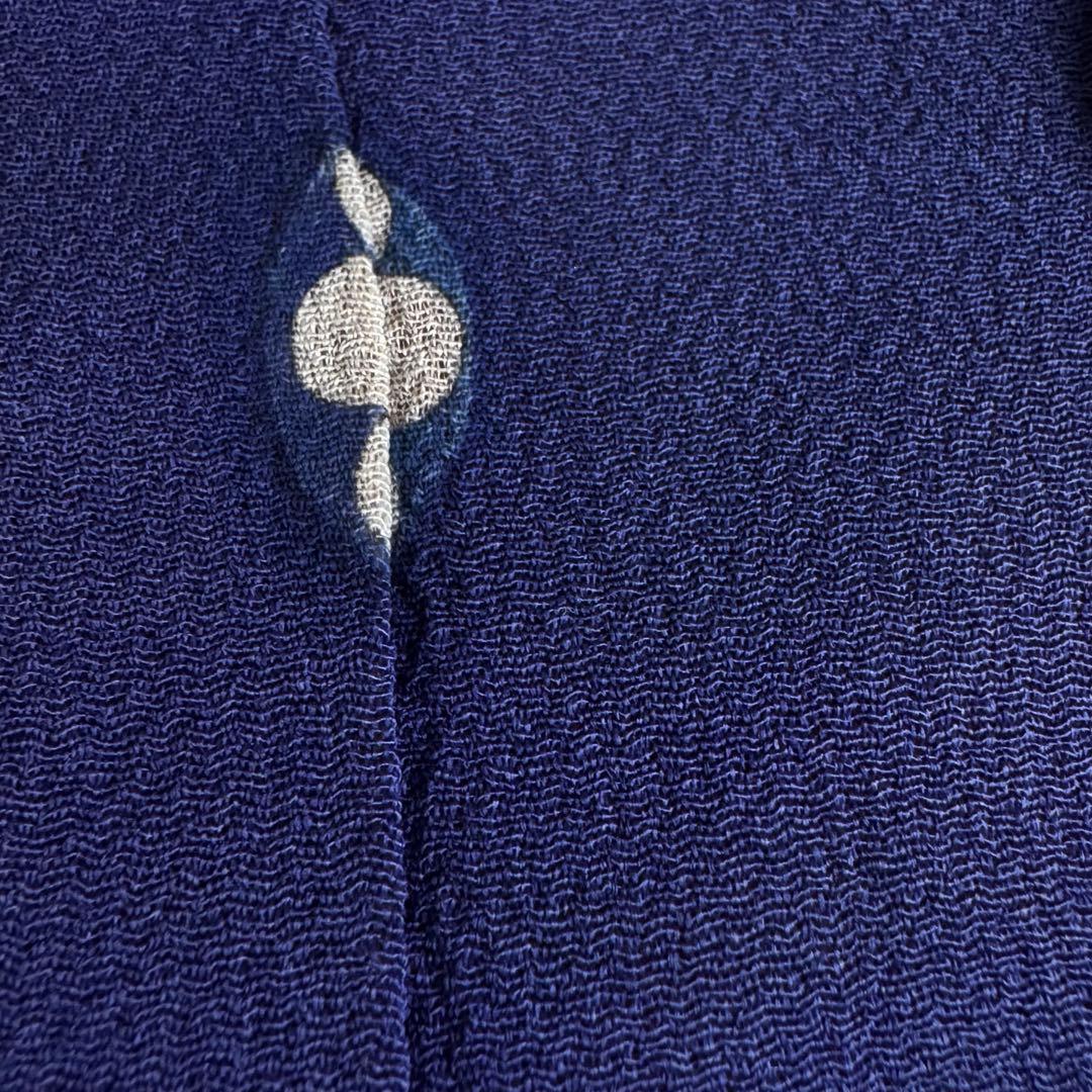 市松人形 15号(52cm)サイズの着物　比翼仕立て　紺色　竹梅　刺繍　4