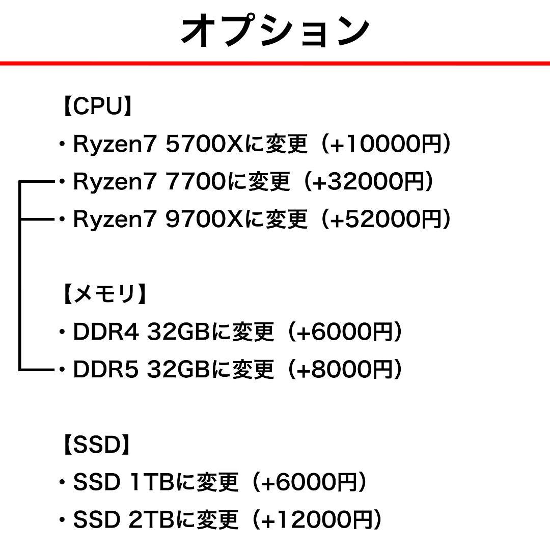 【即納激安ブラックモデル】RX9060XT搭載ゲーミングPCフルセット✨新品②