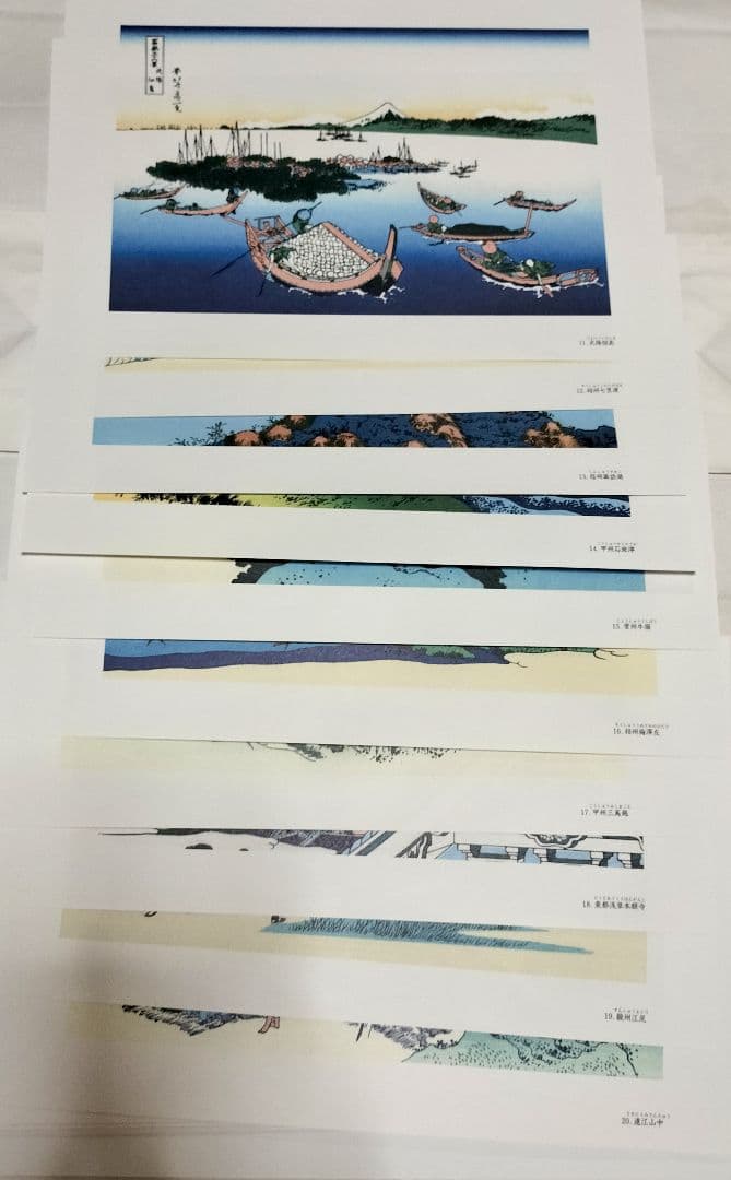 葛飾北斎 浮世絵セット 富嶽三十六景 46枚 額付き