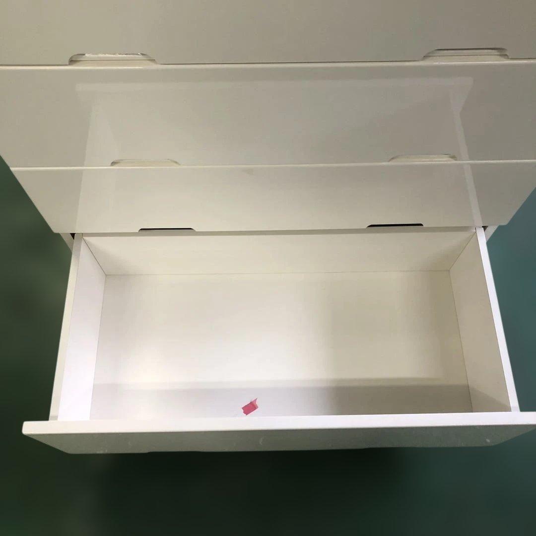 直接引き取り可能 ホワイトチェスト 6段 8引き出し タンス ハイチェスト