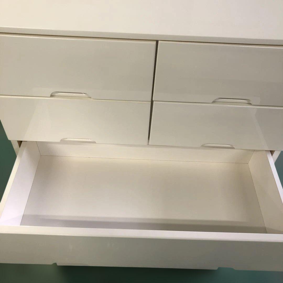 直接引き取り可能 ホワイトチェスト 6段 8引き出し タンス ハイチェスト