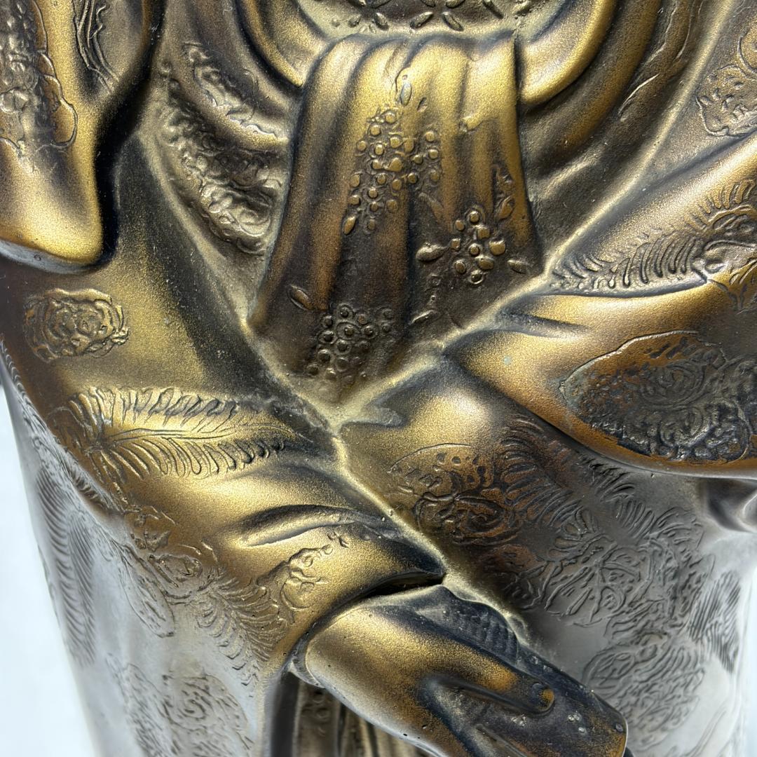 中古 鶯玉作 観音菩薩像 仏像 置物 骨董 レトロ アンティーク