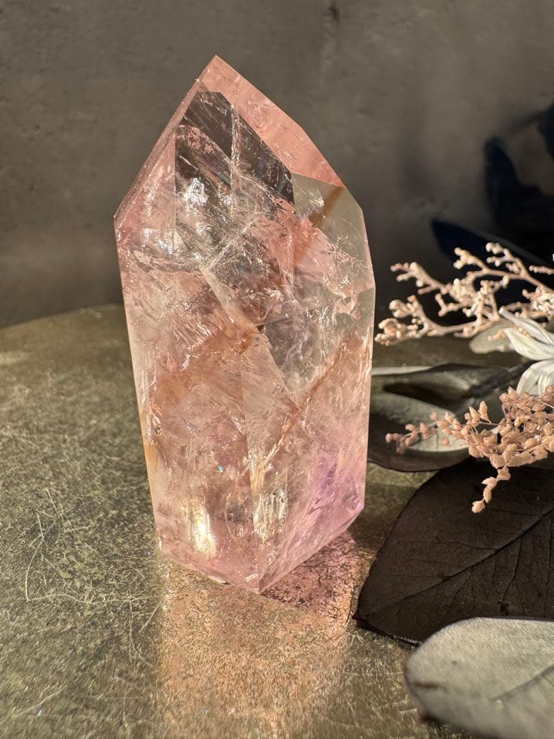 ハイグレード　UV蛍光　ラグジュアリー　アメジスト　タワー　置物