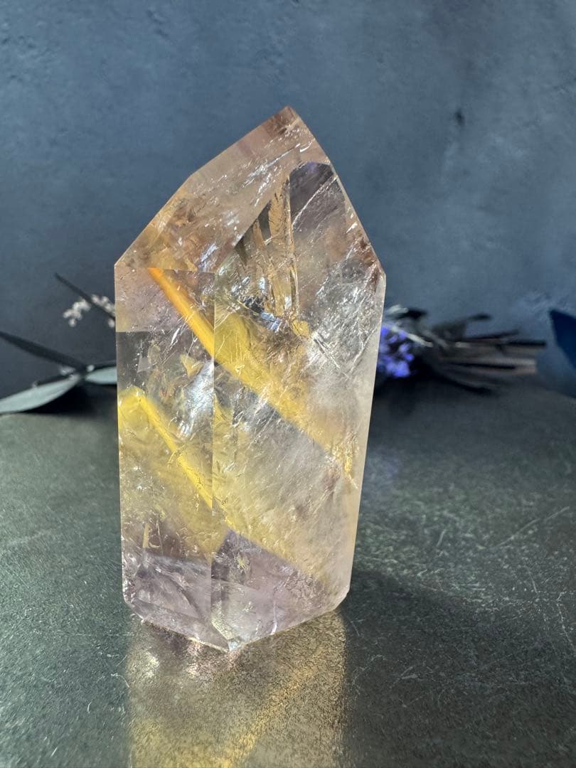 ハイグレード　UV蛍光　ラグジュアリー　アメジスト　タワー　置物