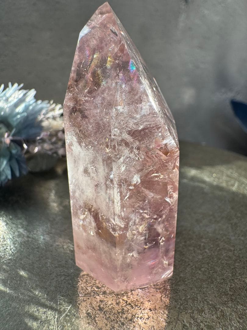 ハイグレード　UV蛍光　ラグジュアリー　アメジスト　タワー　置物