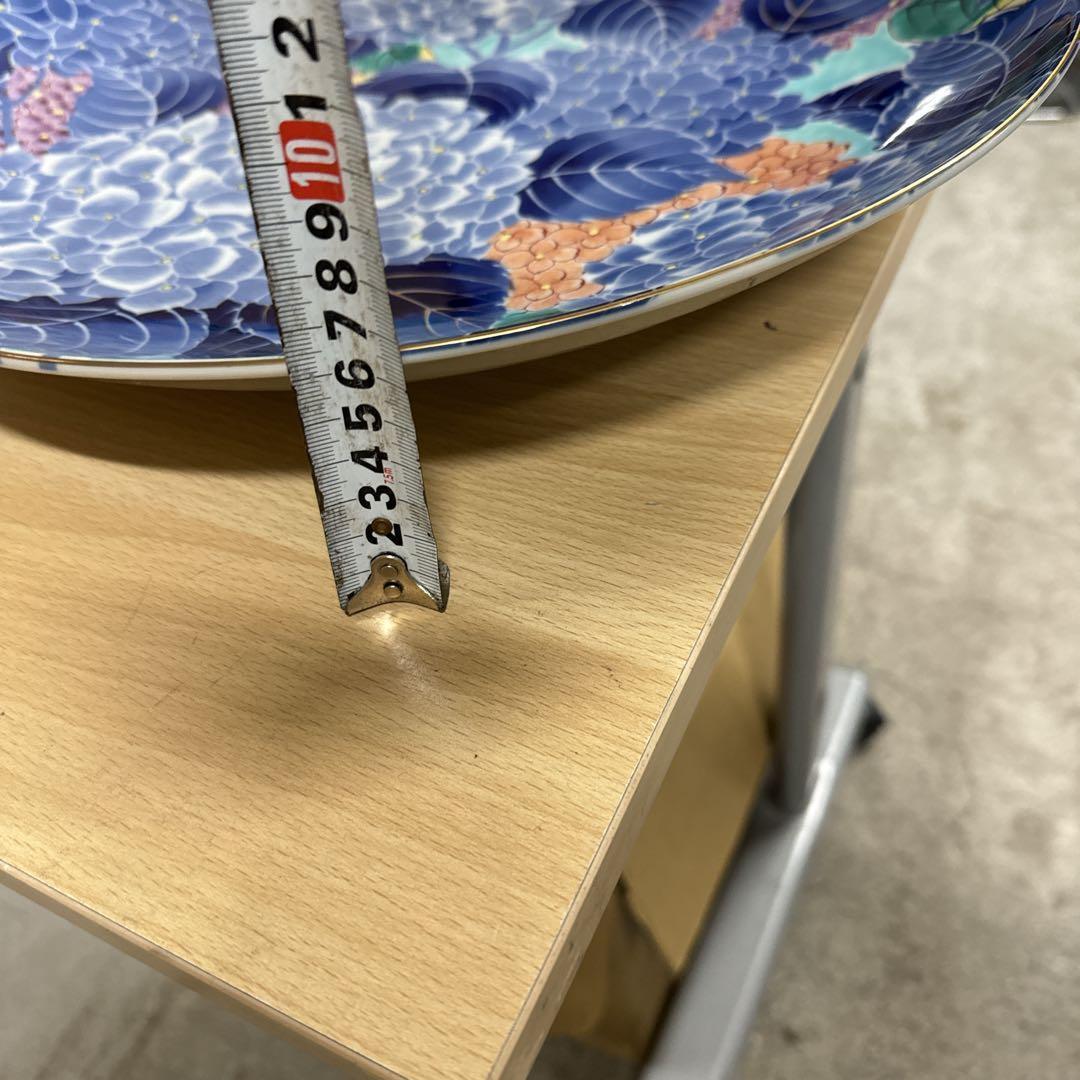 美品　有田焼　萬一郎作　大皿40cm 共箱付