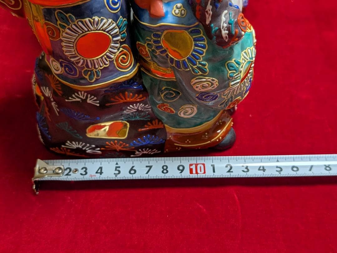 九谷焼　置物　七福神　木台付