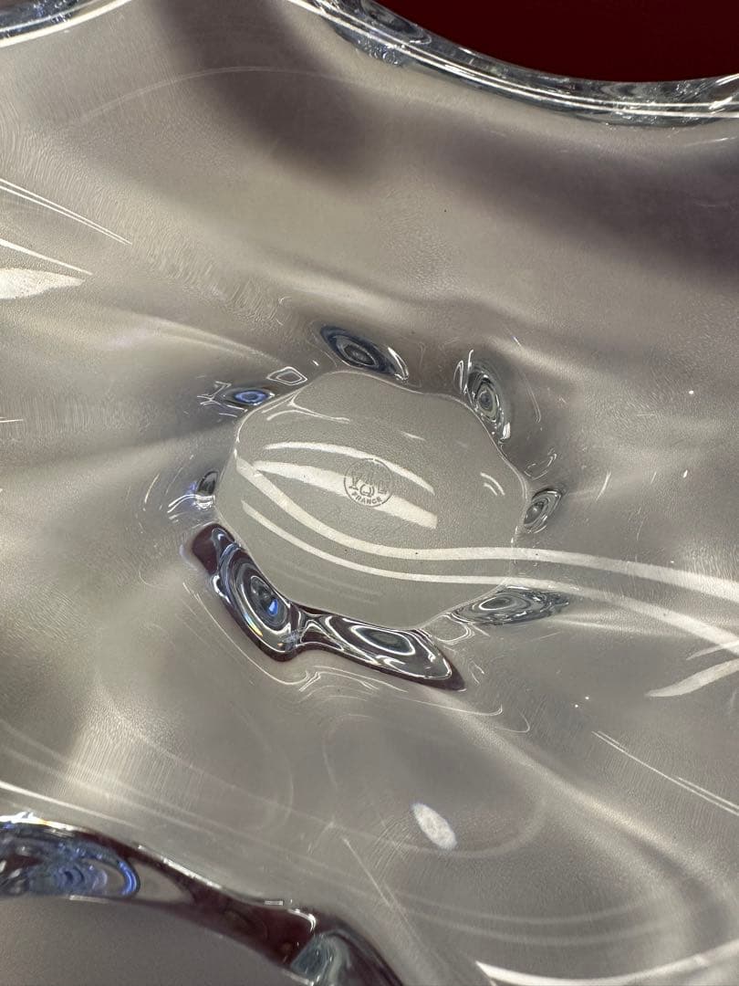 Baccarat クリスタルフラワー型皿 バカラ