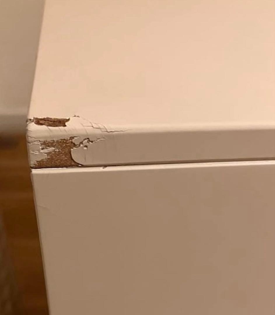 【直接引取り】訳あり韓国インテリア チェストスライドレール付 白 家具