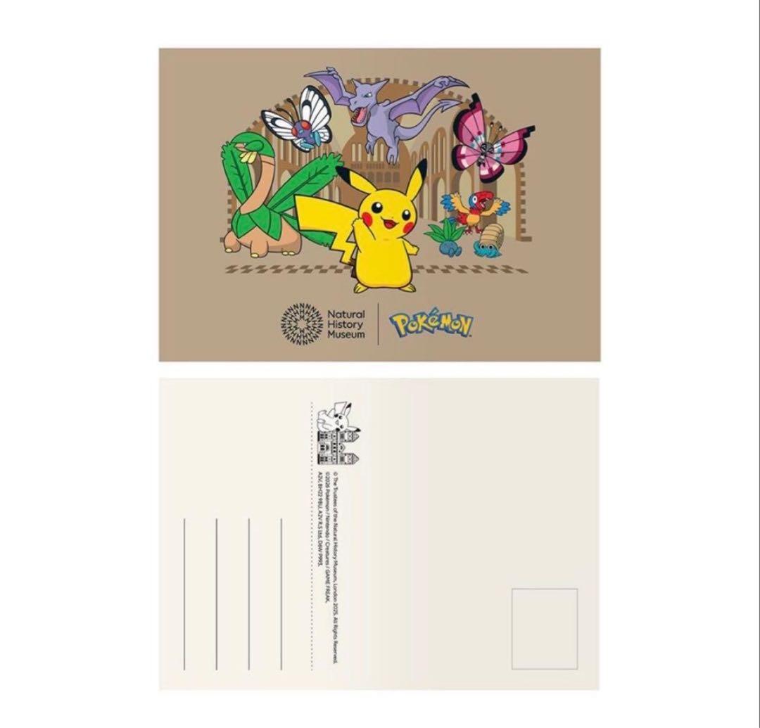ポケモン30周年 ロンドン自然史博物館 コラボ ポストカード12枚