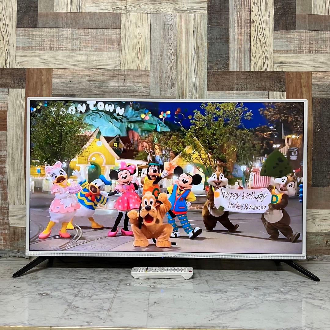 即日受渡❣️全国送料込昨年購入IRIE40V型ホワイト Wチューナー裏番組録画可