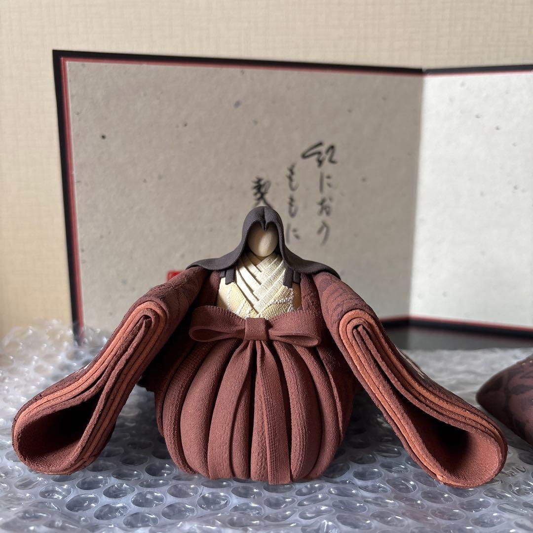 広島　雛人形　澤りか　陶雛　男雛エンジ　女雛エンジ　お雛様　置物　雛飾り