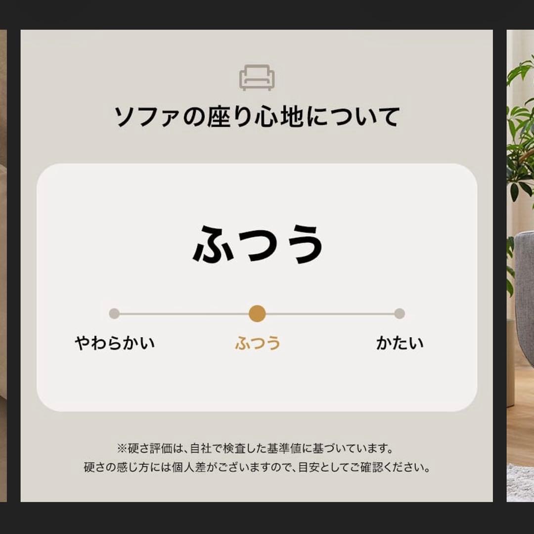 LOWYA ベルベット調2人掛けソファ グレー