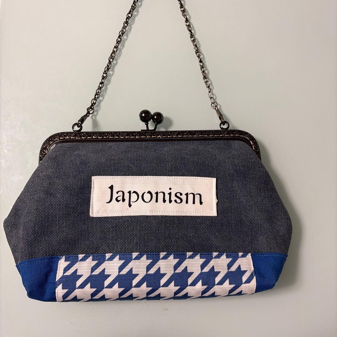 がま口バッグ キャラクター刺繍
