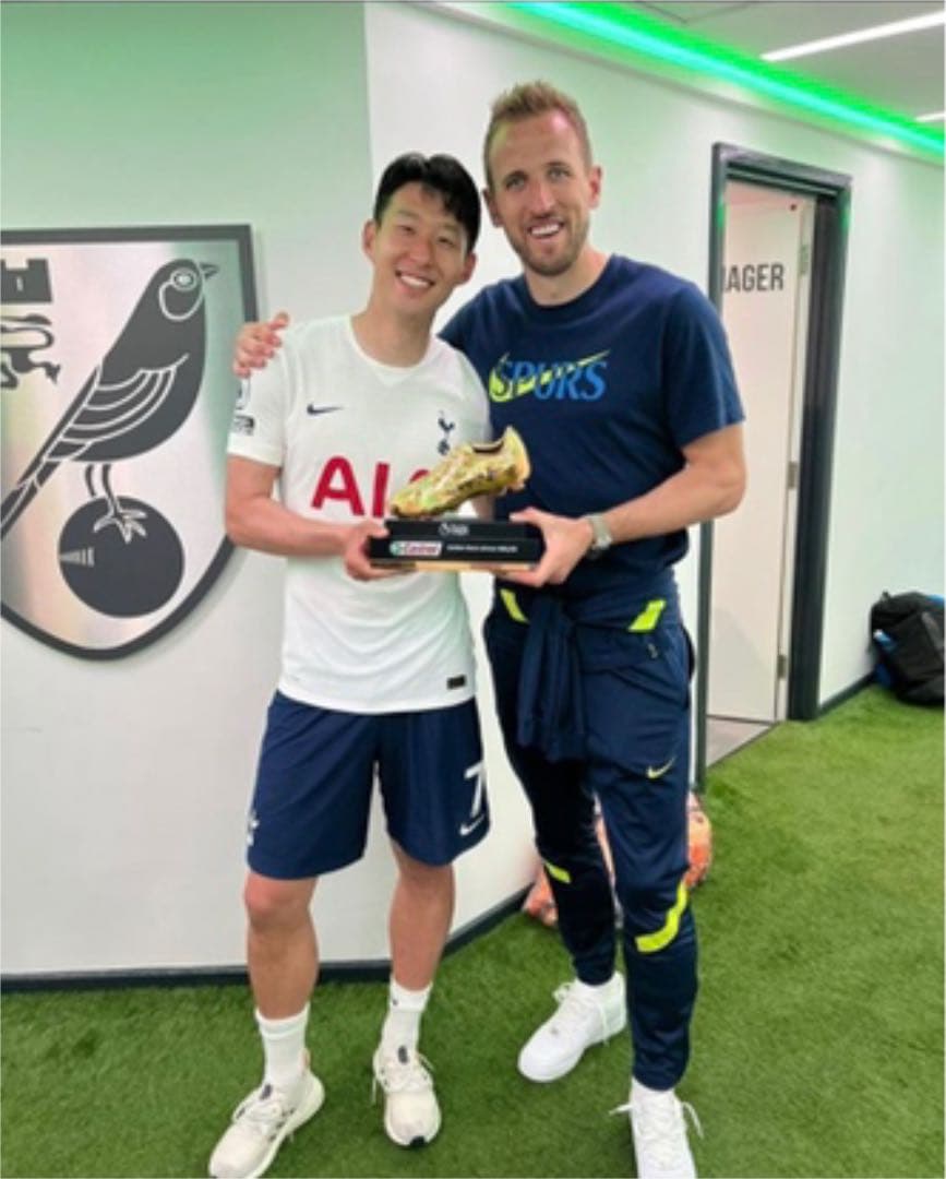 トッテナム　ソンフンミン　直筆サインカード