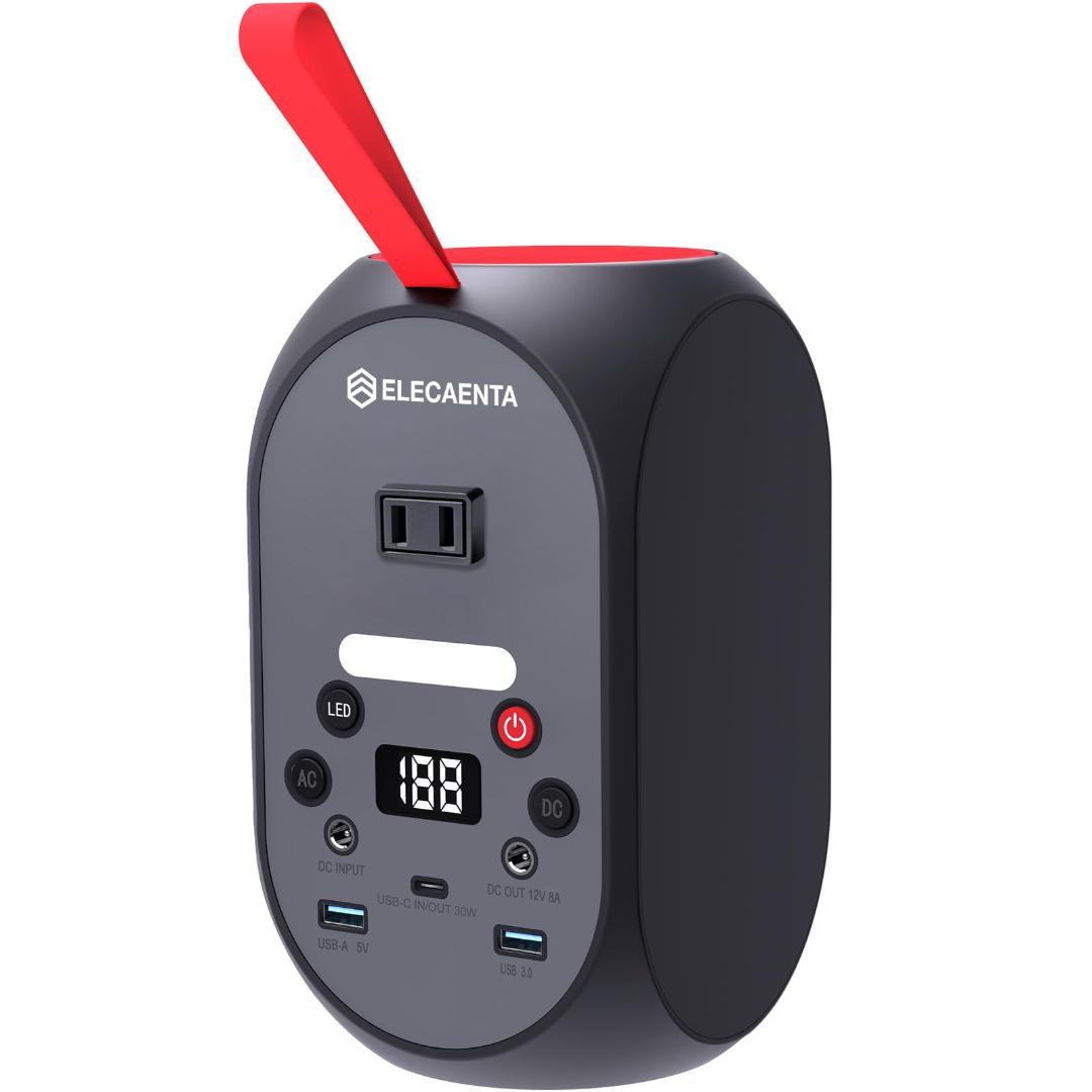 ELECAENTA ポータブル電源 99Wh 小型 リン酸鉄 軽量1.5Kg *